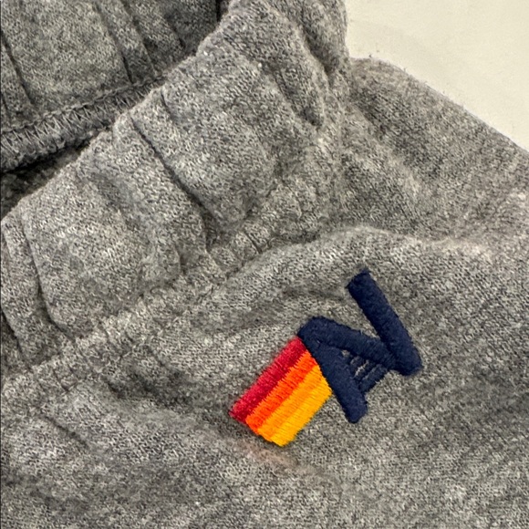 Aviator Nation Gray Joggers with Rainbow Lightning - Picture 3 of 6